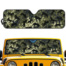 Foldable Camo Horse Print Windshield Sunshade 52.95" x