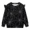 Halloween-Sweatshirt mit Spinnwebmuster, Rundhalsausschnitt, Rüschen und langen Ärmeln 5
