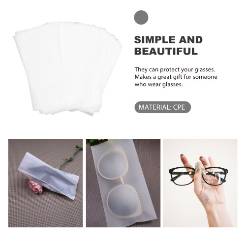 200 Pcs Glasses Pouch Two-way Bag Inner Eyeglasses Covers 2