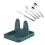 Foldable Plastic Pot Lid Rack & Spoon Holder Organizer - Blue, Light & Compact 11