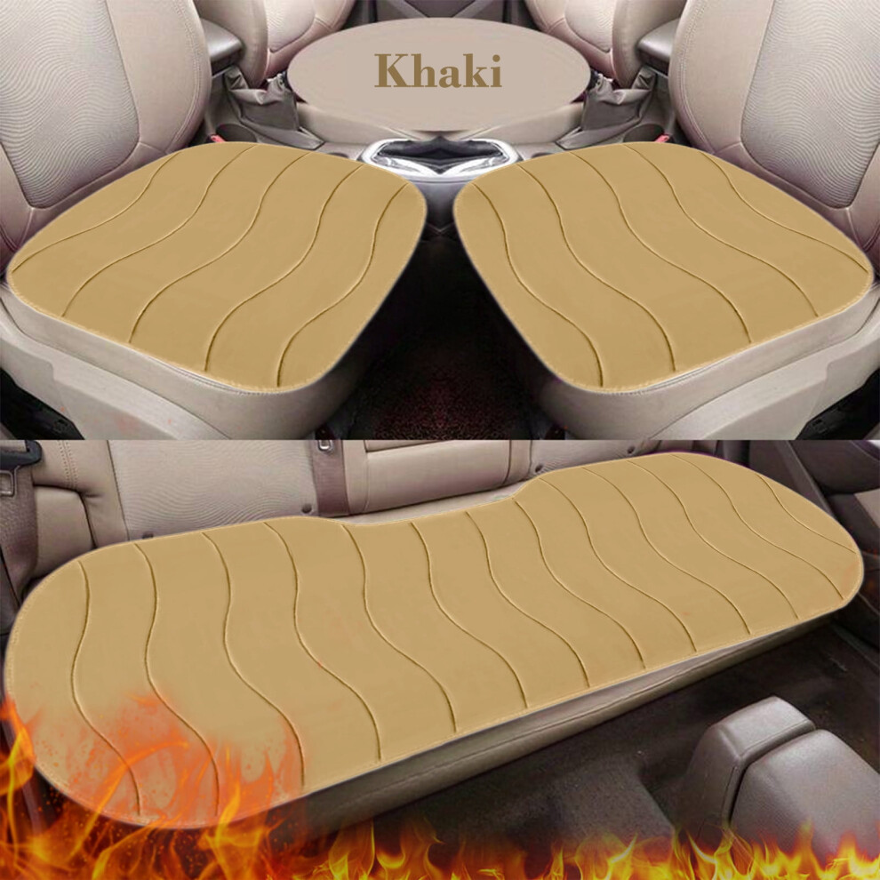 Xiying 3-Piece Full Set Car Seat Covers, Front And Rear Bench Plush Covers, Winter Warm Automotive Seat Protectors For Suv Truck Van 9422877997633