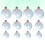Unbranded cake topper bubbles pink 12 pcs 6