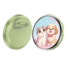Electronic Badge Digital Display Pin, 1.8'' HD Touch Screen Bluetooth Pin with App Control for Custom Photo/Video Slideshows