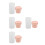4Stk Kompakter USB Saftbecher Pink Tragbarer Aus Stk 4