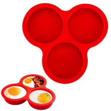 Silicone Muffin Tray & Egg Cups for Air Fryer – 3-Cavity Cupcake Mold, Microwave-Safe Baking Mould Compatible with Air Fryer