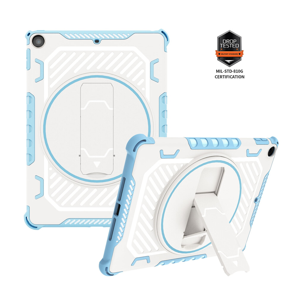 Compatible With Ipad 6Th/5Th Gen 9.7" Case Â Hybrid Silicone+Pc, 360 Rotating Stand, Blue 9399596237961