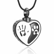 High Fives with Puppies - Heart Urn Necklace for Ashes Pet / Dog / Cat Heart Paw Print Ashes Urn Pendant Necklace Memorial Gifts with Funnel Fill Kit