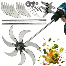Adjustable Diameter Vegetable & Grass Shredder Blades Set – 12mm Ultra-Compatible with Sharp Blades for Grass, Veggies & Livestock Feed