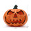 Purple light-up pumpkin statue 10 inch 7