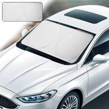 Foldable Reflective Car Sunshade with Coated Cloth – UV Protection & Heat Reduction, Compatible with Most Vehicles