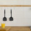 White Iron Kitchen Hanging Rack Under Cabinet Mug Holder with Rust Resistance 6