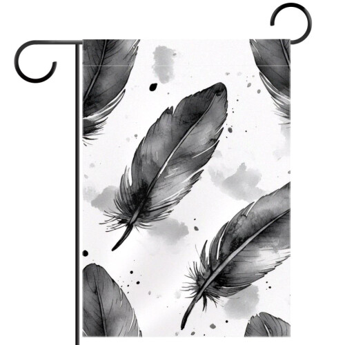 Bird Feather Garden Flag 12x18 in Double-Sided