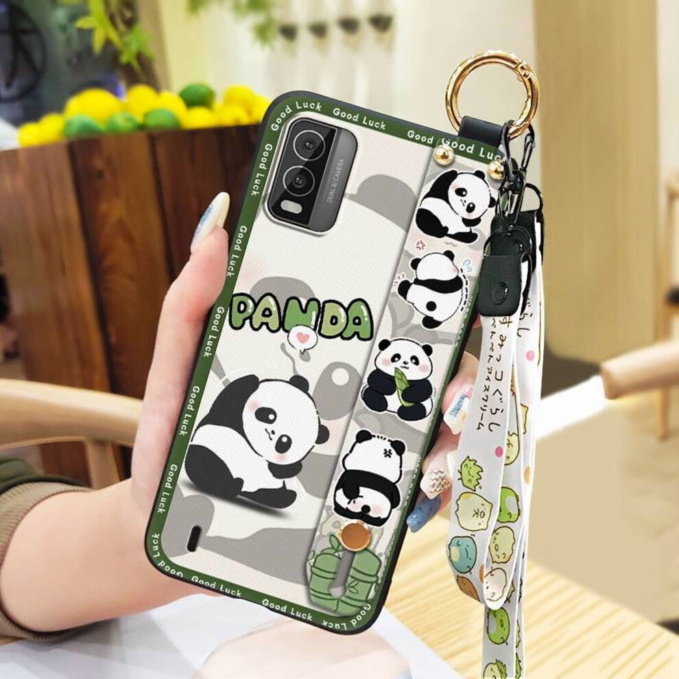 Nokia C210 Silicone Phone Case With Ring, Kickstand, Wristband & Lanyard Â Shockproof, Dustproof, Waterproof, Cute Cartoon Design 9422877998104