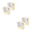 4Stk Goldenes Reisehut-Display Mit , Faltbare Papierbox 4