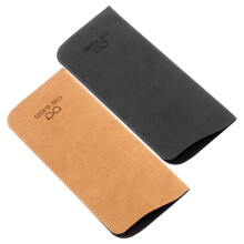 Portable Soft PU Eyeglass Case Slim Design 2-Pack