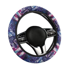 American Flag Wolf Print Steering Wheel Cover 15 inch