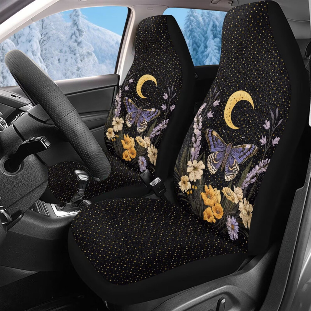 Plush Moon Butterfly Car Seat Covers Set 2 Pcs Coral 9087558967284