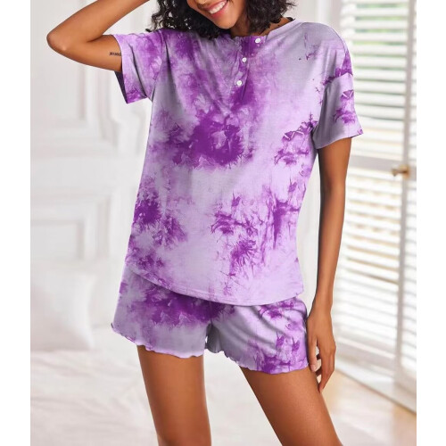 Set pigiama da donna in modal tie-dye, 2 pezzi