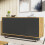 Sideboard Halo Loft 160cm - Dark Oak & Black 1