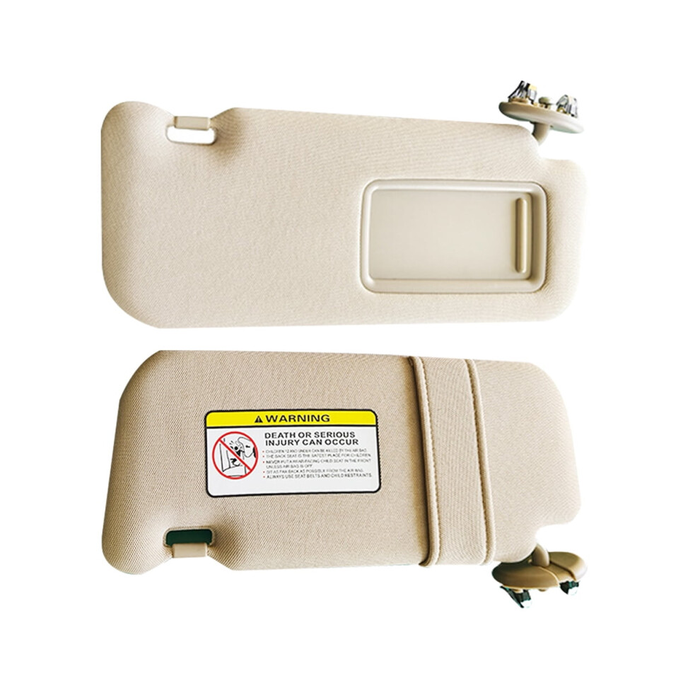 Sun Visor Replacement Fit For 2008-2013 Toyota Corolla, Oe: 74320-12E00-B0, Passenger Right Side, Sun Visor With Mirror -Fabric Beige 9399596727325