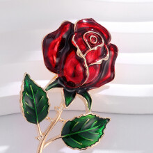3D Flower Brooch, Zinc Alloy, Gold Plated, Lightweight