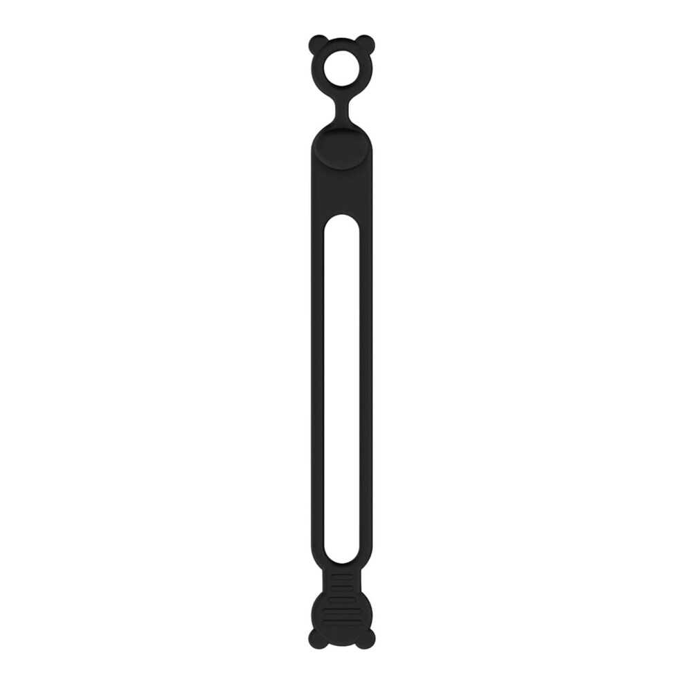 Black Reusable Silicone Cable Ties For Organizing Wires And Cords Self Gripping Design For Neat Home Setup 10 Pieces 9085618912946