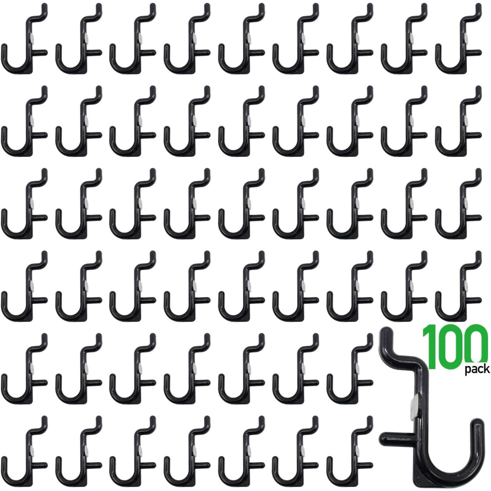 Pegboard Hooks Kit Pegboard J Hook Assortment 100Pk Black Peg Hooks 9085618472686