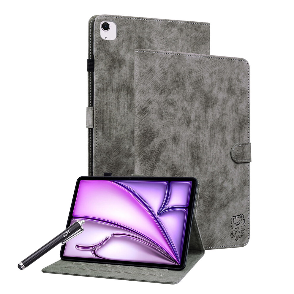 Premium Pu Leather Folio Case For Ipad Air 11" (2024, M2), Air 10.9" (4Th/5Th), Pro 11" (2018Â2022) Â Multiple Angles, Gray 9558830186827
