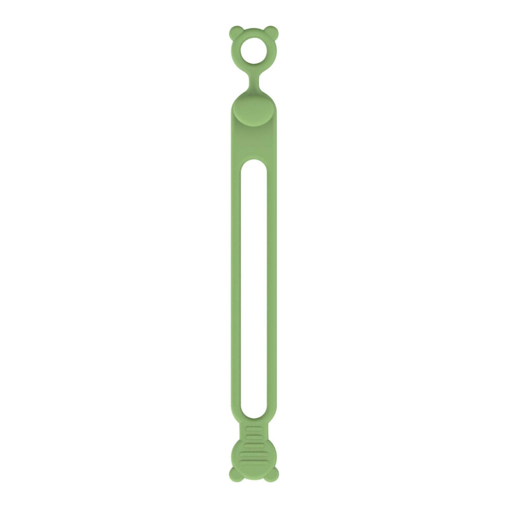 Green Silicone Cable Ties For Organizing Power Cords And Data Cables Reusable And Adjustable 10 Pack For Home 9085618912212