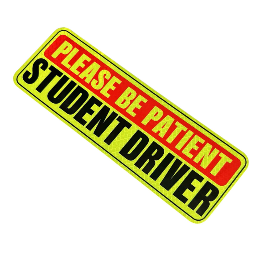 Student Driver Magnet Bumper Sticker Reflective Reusable 9422877626427