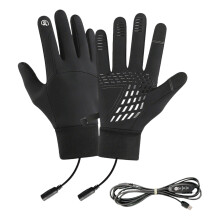USB Heated Gloves Unisex 3 Heat Levels Waterproof Windproof