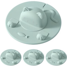 Silikon-Becherdeckel mit Katzenmotiv und Teebeutelhalter