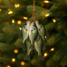 Ornáid Iascaireachta Crappie Téama Iascaire 1 phíosa