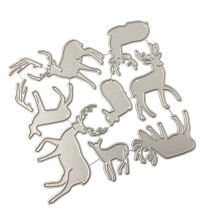 Christmas Deer Cutting Dies Stencil Scrapbooking Embossing Paper Card Decor