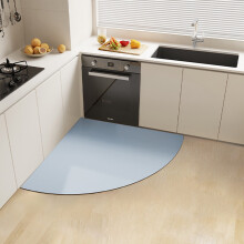 Triangle Kitchen Rug, Non-Slip Washable Floor Mat, Water-Absorbent Comfort Standing Mat for Kitchen, Bathroom, Laundry Room – 27.5" Blue