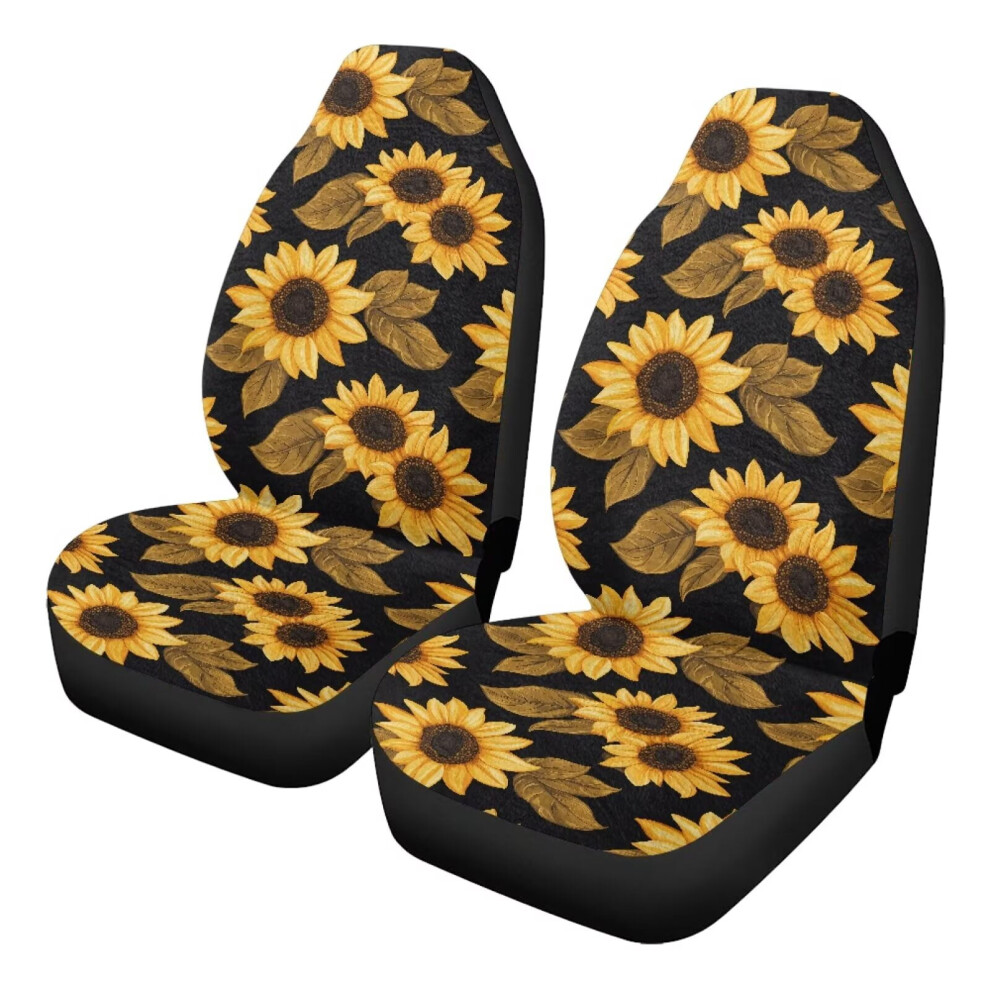 Universal Sunflower Car Seat Covers 2-Pack, Velvet, Soft Front Seat Cushions Â Compatible With Most Cars & Suvs Coral 9085618472976