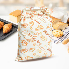 DAMAI 2-Pack Reusable Beeswax Bread Bags, Cotton-Linen with Zipper, Sourdough Storage & Freshness – Compatible with Home Baking