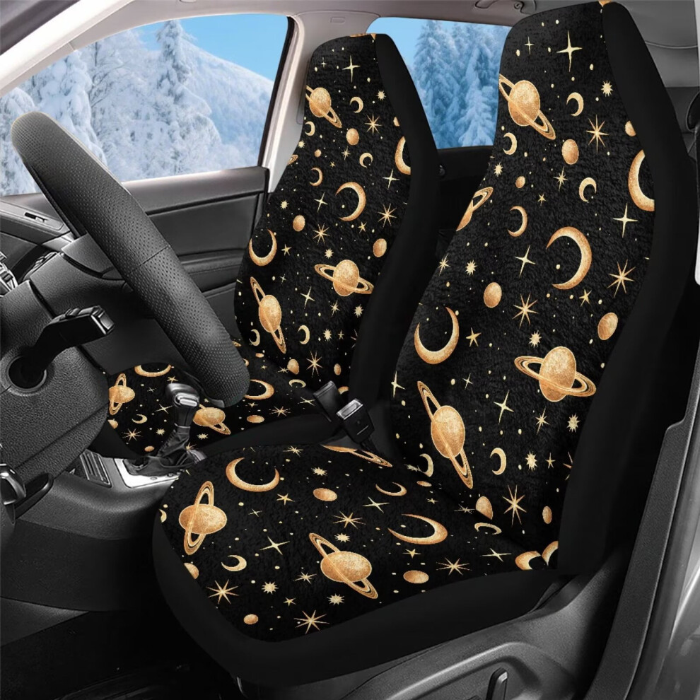 Velvet Car Seat Covers For Front Seats Only, Universal Fit For Cars, Trucks & Suvs Â Compatible With Moon And Sun Auto Bucket Seats Coral 9085618474895