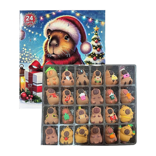 Calendrier de l'Avent de Noël DAMAI Capybara 24 pièces