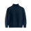 Kids Navy Crochet Thermal Tee Long Sleeve Turtleneck 1