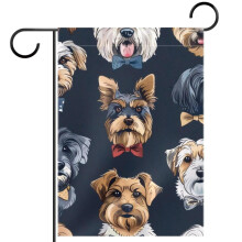 Dog Face Garden Flag Double Sided 12 x 18 Inch