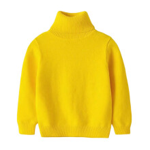 Mustard Yellow Long Sleeve Turtleneck Crochet Thermal Top for Kids – Fall/Winter 2025, Regular Fit, Ages 6