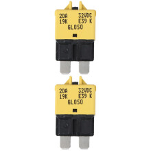 Mini Breaker Fuse Resettable Automotive 20 Amp Yellow Set