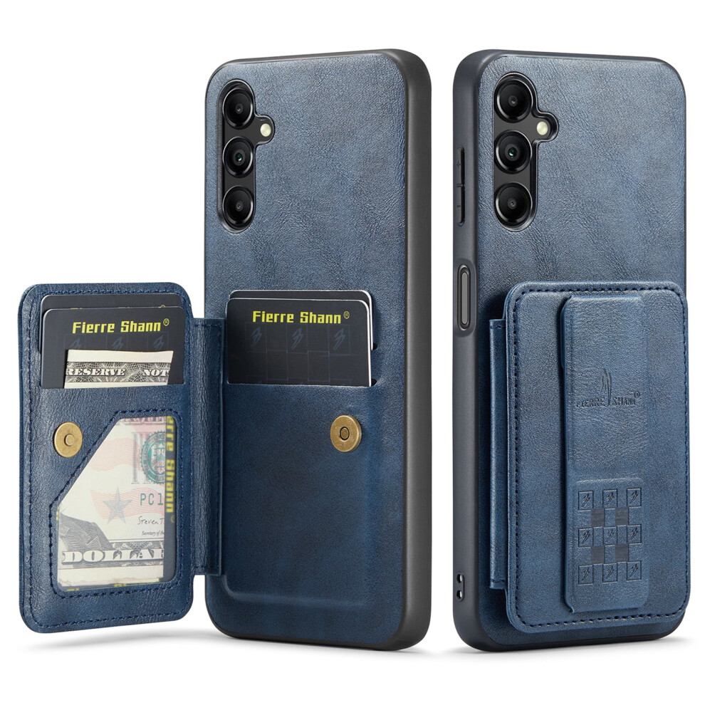 Samsung Galaxy A16 5G Wallet Case With Rfid Blocking, Card Holder, Kickstand, Wristband & Shockproof Protection Â Blue 9558830187114