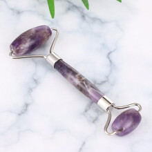 Jade Face Massage Roller Gouache Guasha Massage Tool Set Natural Gouache Jade Facial Body Roller Massager Gift,Type 8 Arc