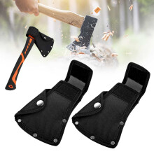 Clearance: 2PCS Black Hatchet Head Holster & Axe Cover, Double Snap, Protective Case for Outdoor/Hiking/Work – Compatible with Standard Hatchets