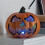 Purple light-up pumpkin statue 10 inch 1