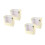 4Stk Goldenes Reisehut-Display Mit , Faltbare Papierbox 1