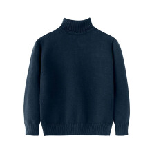 Navy Crochet Long Sleeve Crewneck T-Shirts for Kids – Warm Fall/Winter Tops, Compatible with Y2K & Country Concert Styles