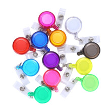 Multi-purpose Round-shaped Retractable Badge Holder Great for Nurses Office Staff Factory Workers Color As Random